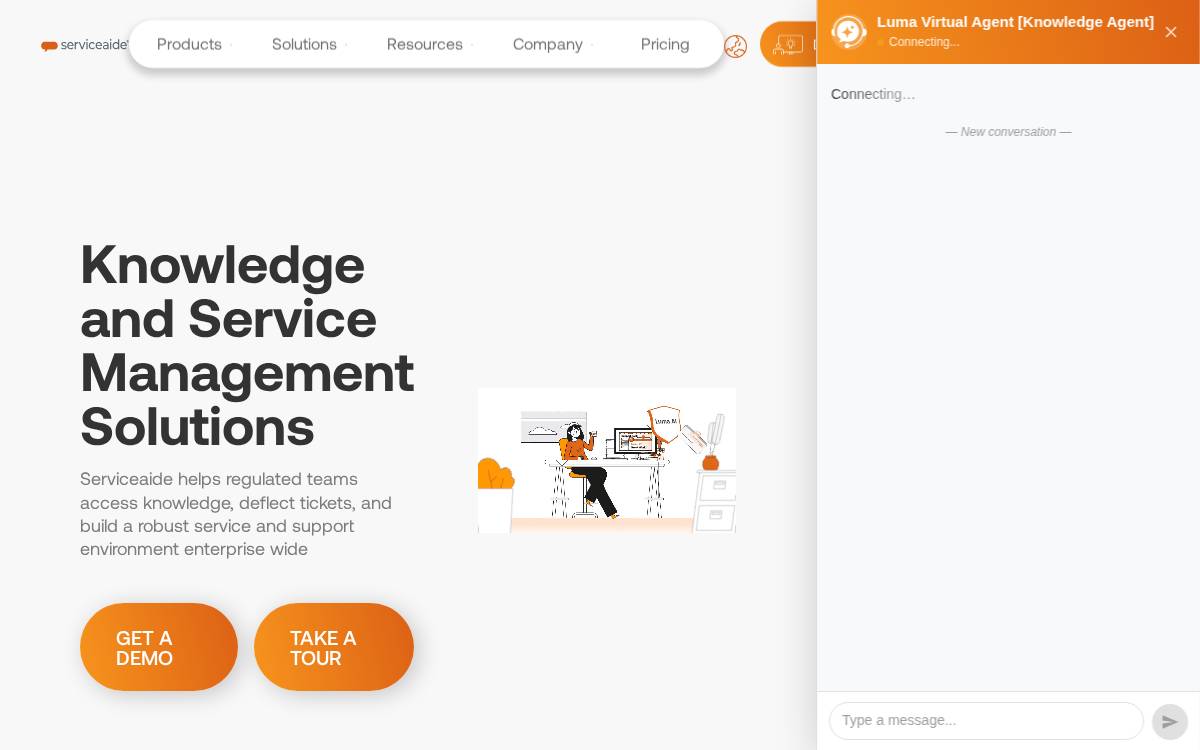 Serviceaide website preview