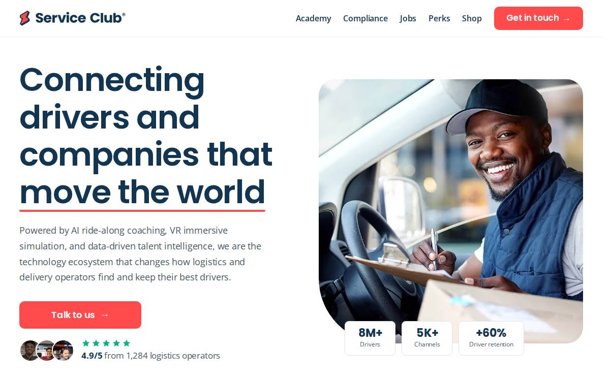Serviceclub website preview
