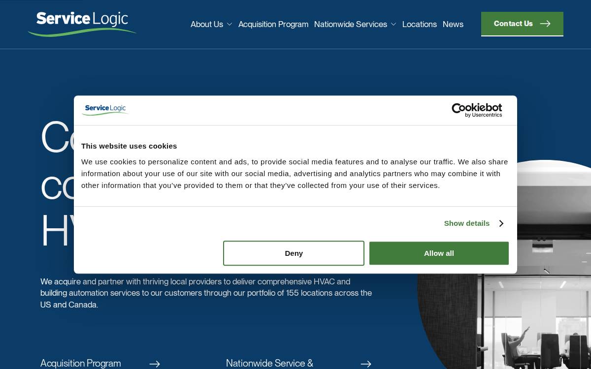 Servicelogic website preview