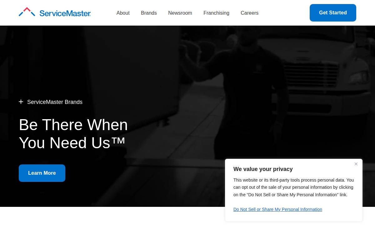 Servicemaster website preview