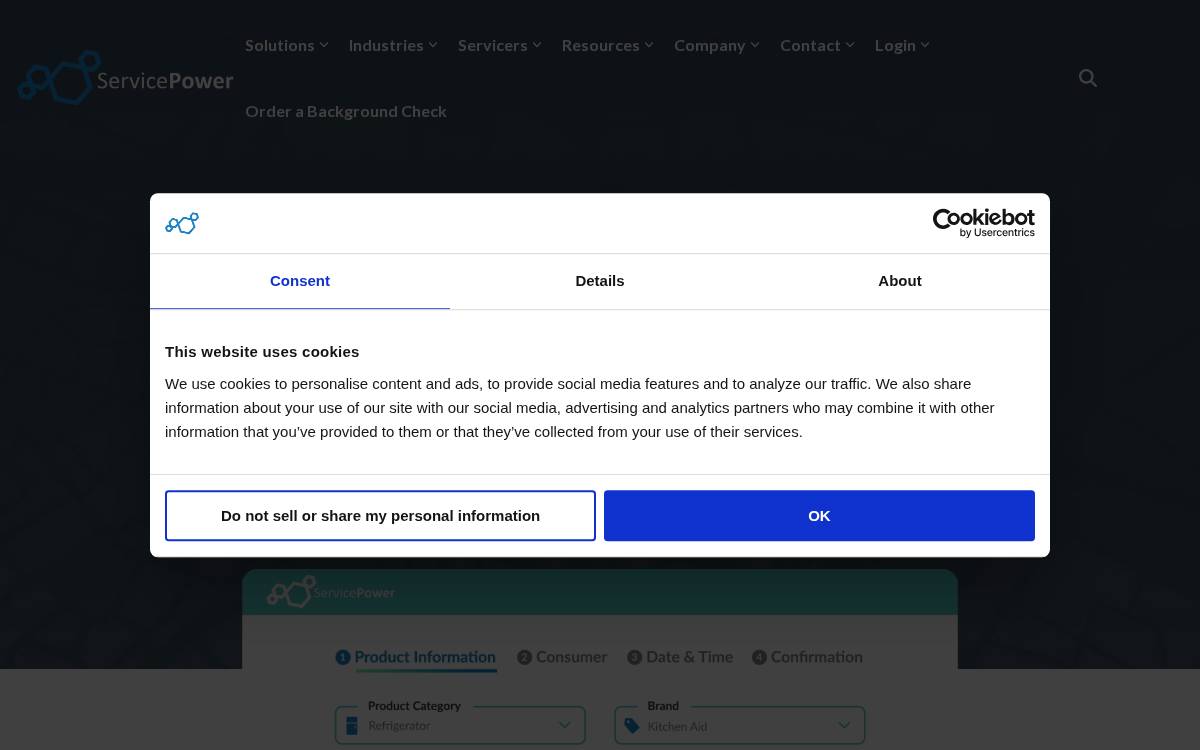 Servicepower website preview