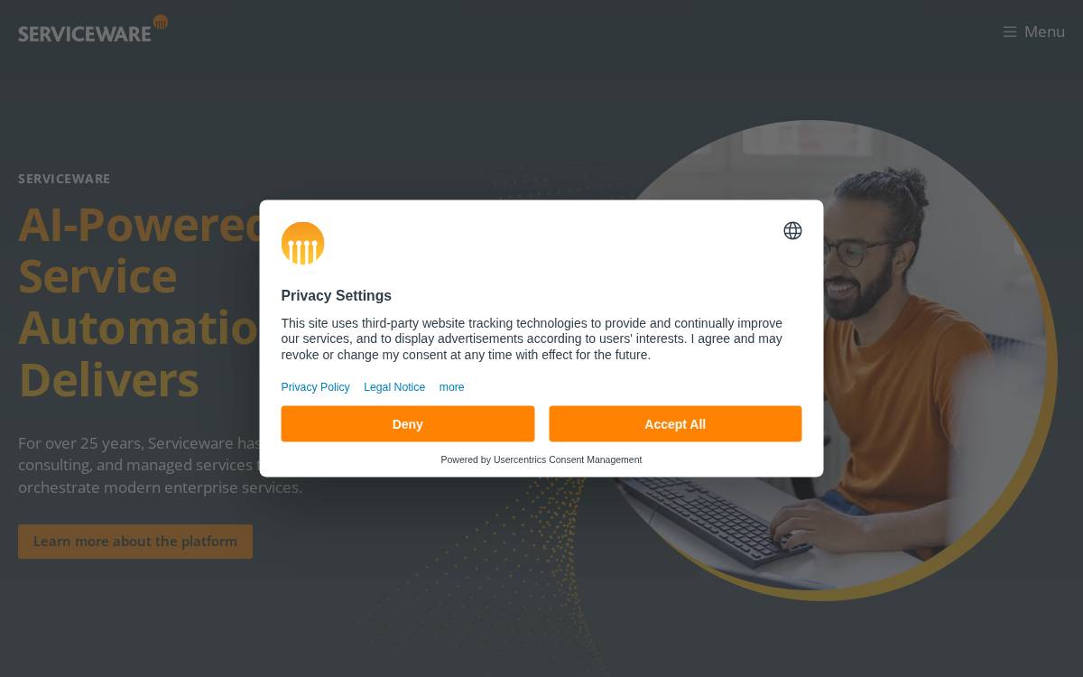Serviceware Se website preview