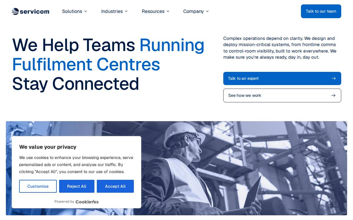 Servicom website preview