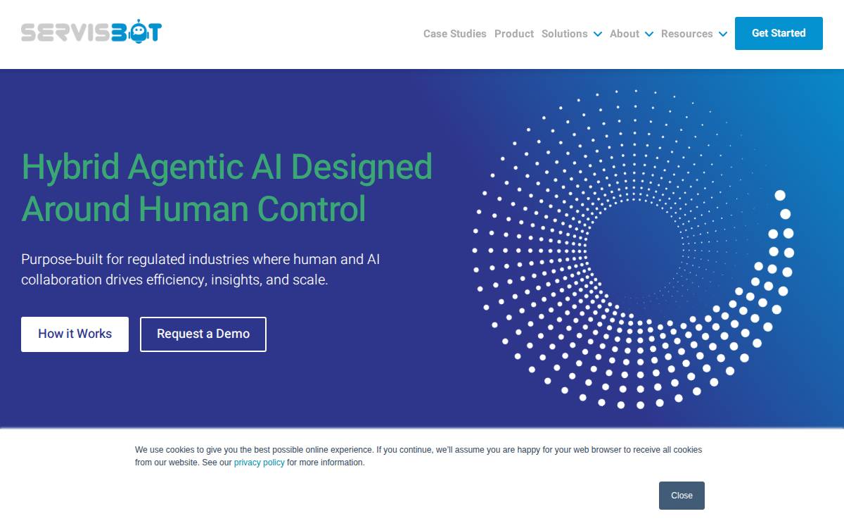 ServisBOT website preview
