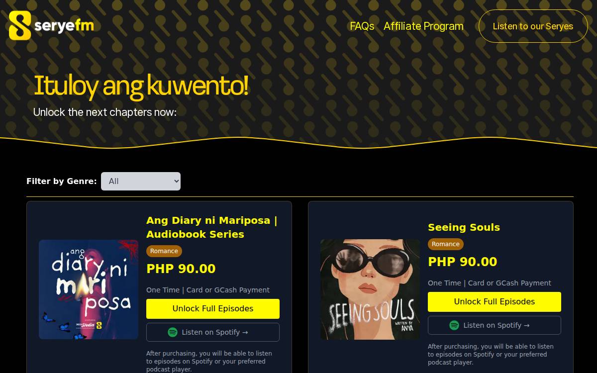 Serye FM website preview