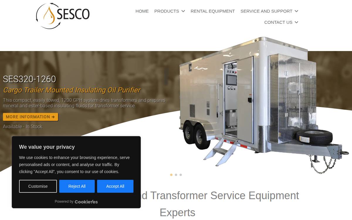 Sesco Inc website preview