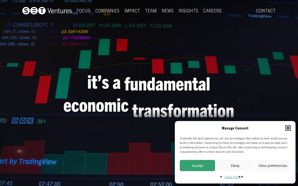 SET Ventures website preview