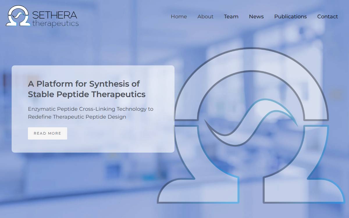 Sethera Therapeutics website preview