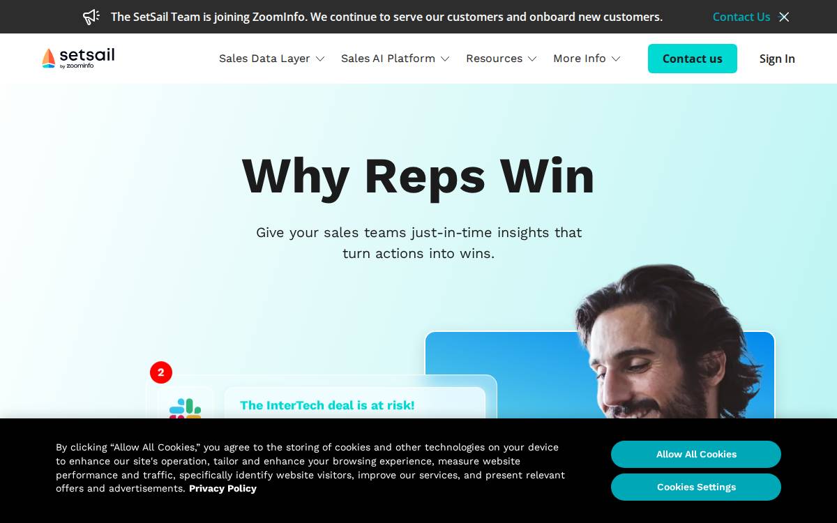 Setsail website preview
