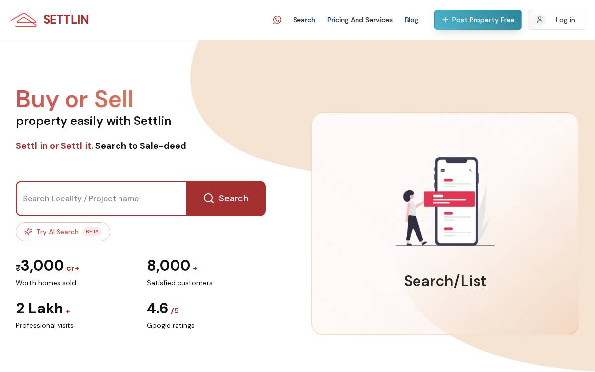 Settlin website preview