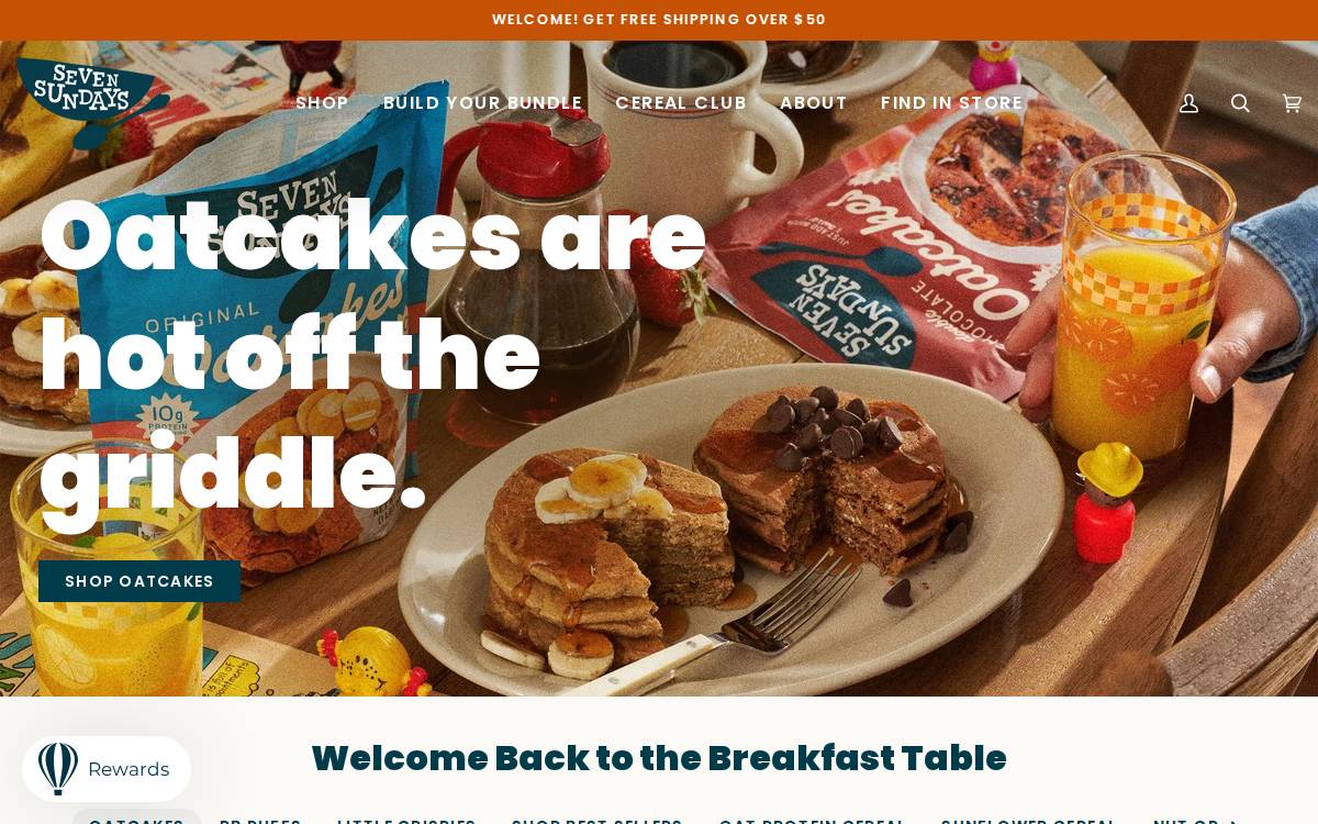 Seven Sundays website preview
