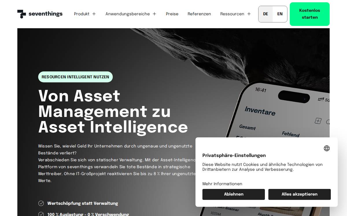 Seventhings website preview