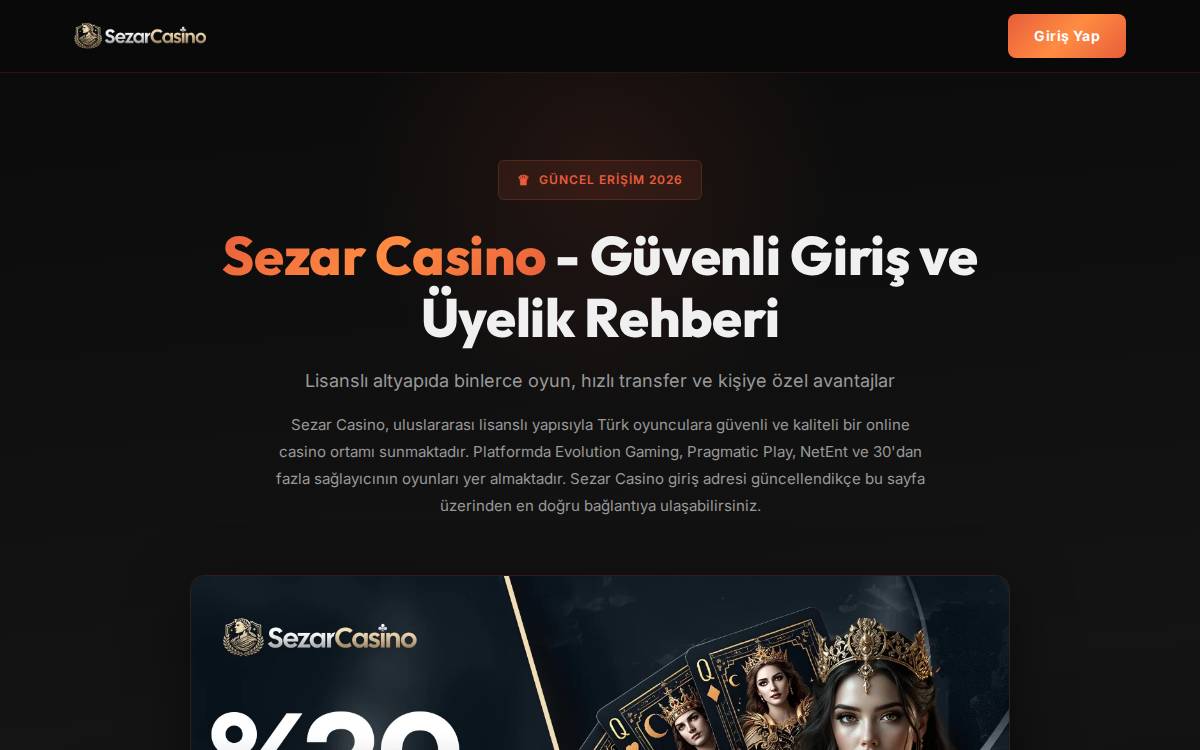 sezarcasino website preview