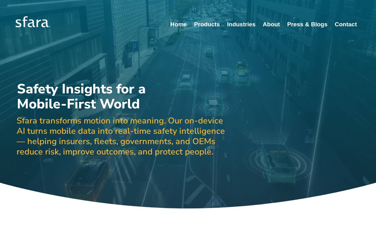 sfara website preview