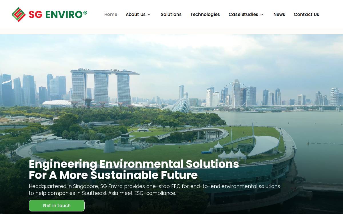 SG Enviro website preview