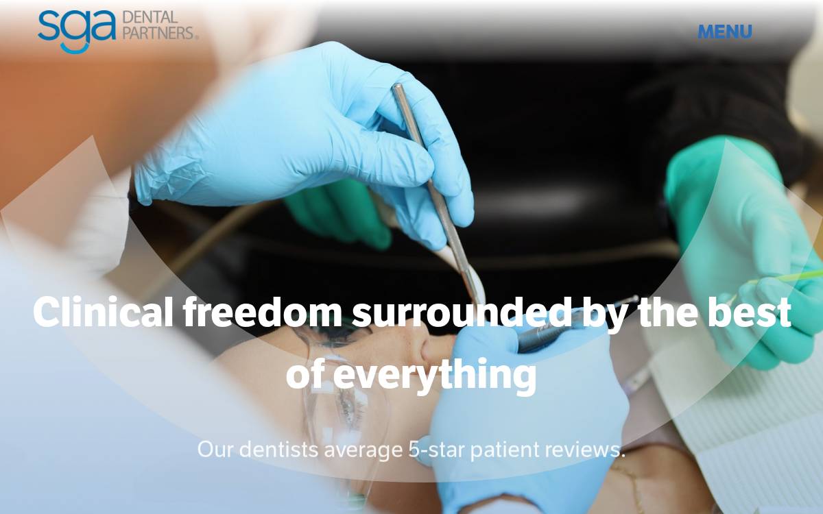 SGA Dental Partners website preview