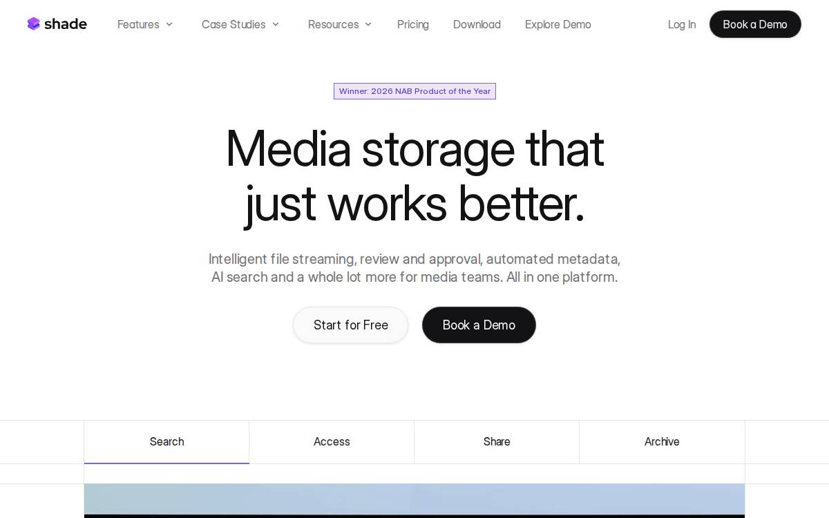 Shade website preview