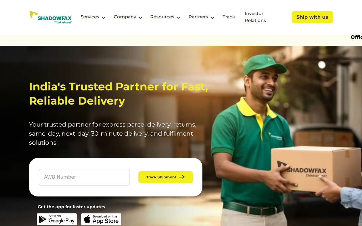 ShadowFax website preview
