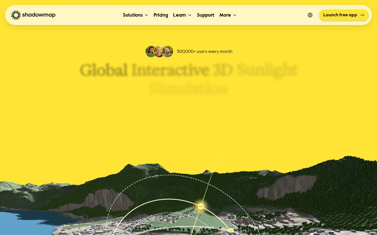 Shadowmap website preview