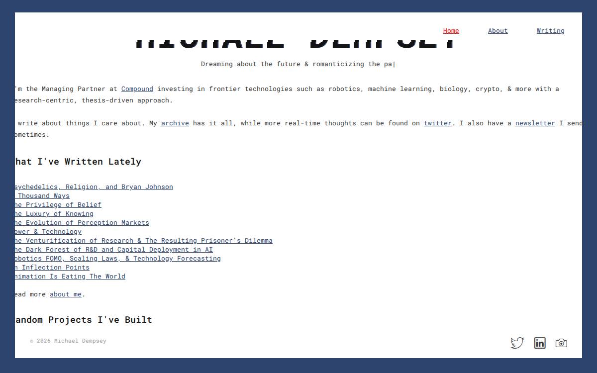 Shadows website preview