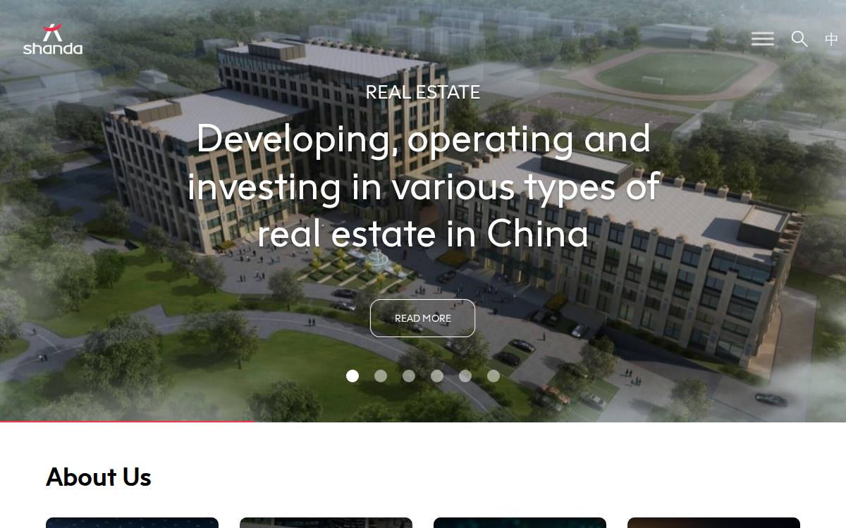 ShandaGroup website preview