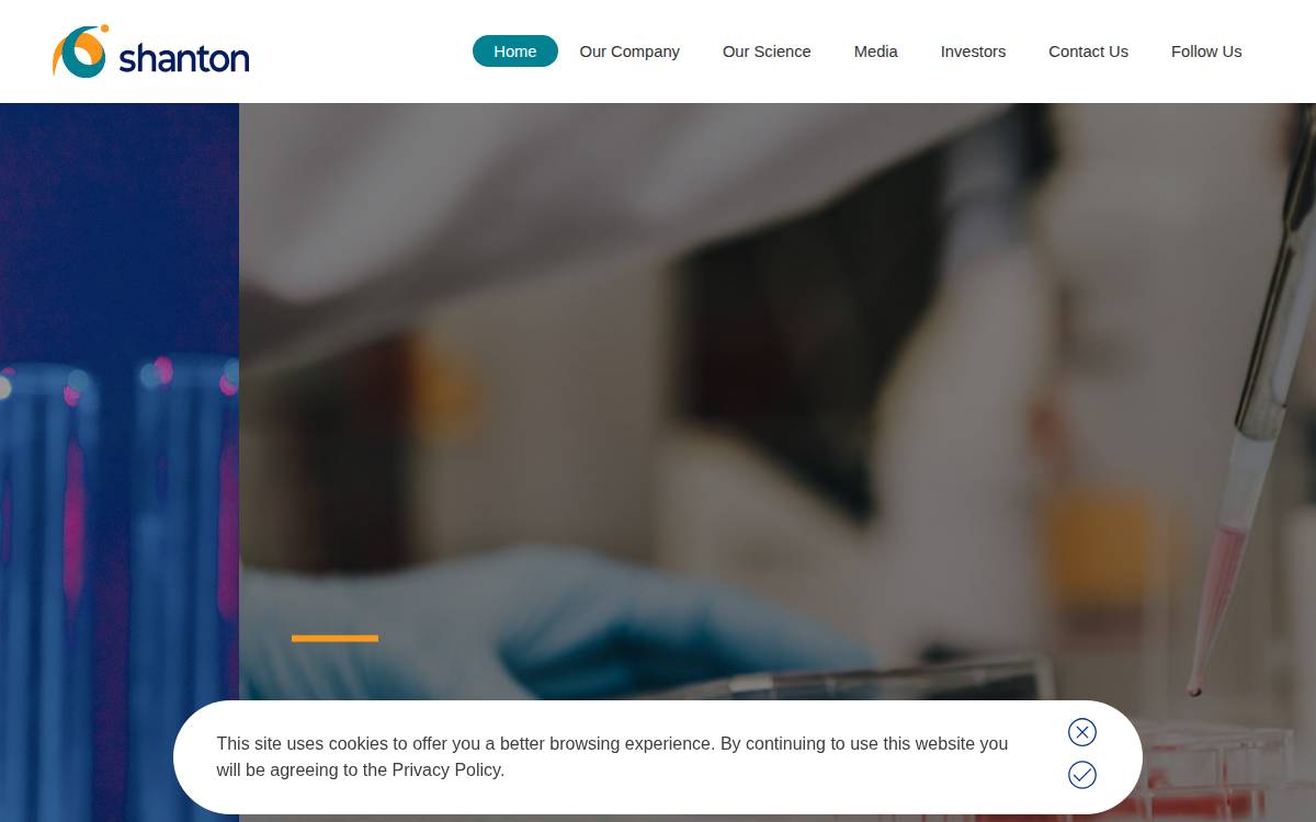 Shantonpharma website preview