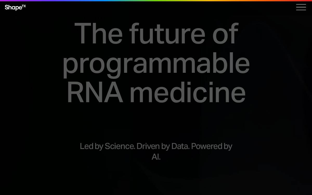 Shape Therapeutics website preview