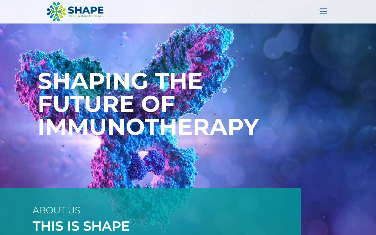 Shapebiopharma website preview