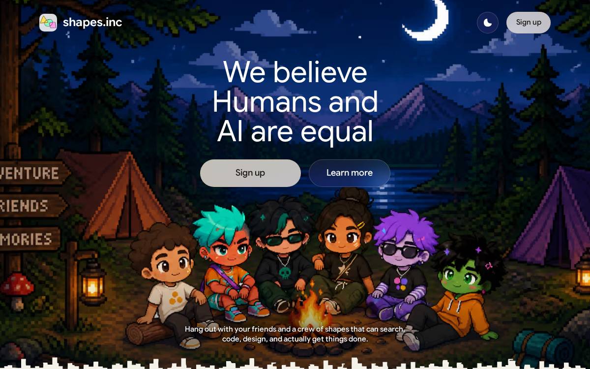 Shapes Inc. website preview