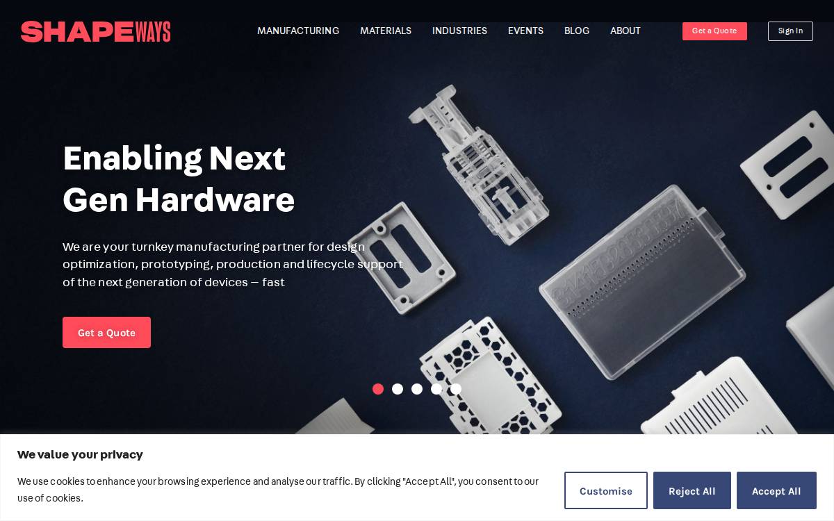 Shapeways website preview