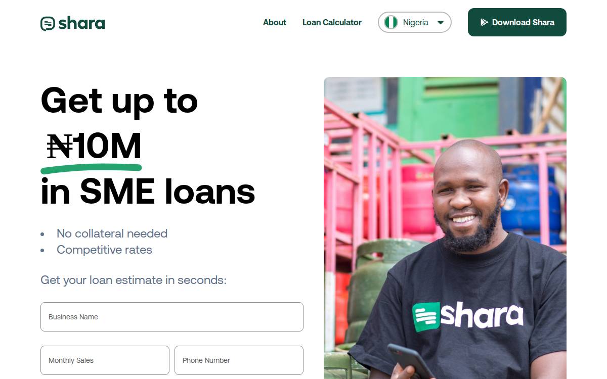 Shara Inc. website preview