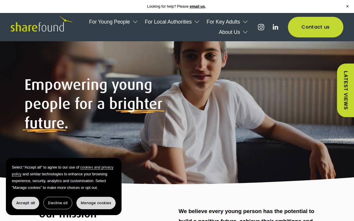 Sharefound website preview