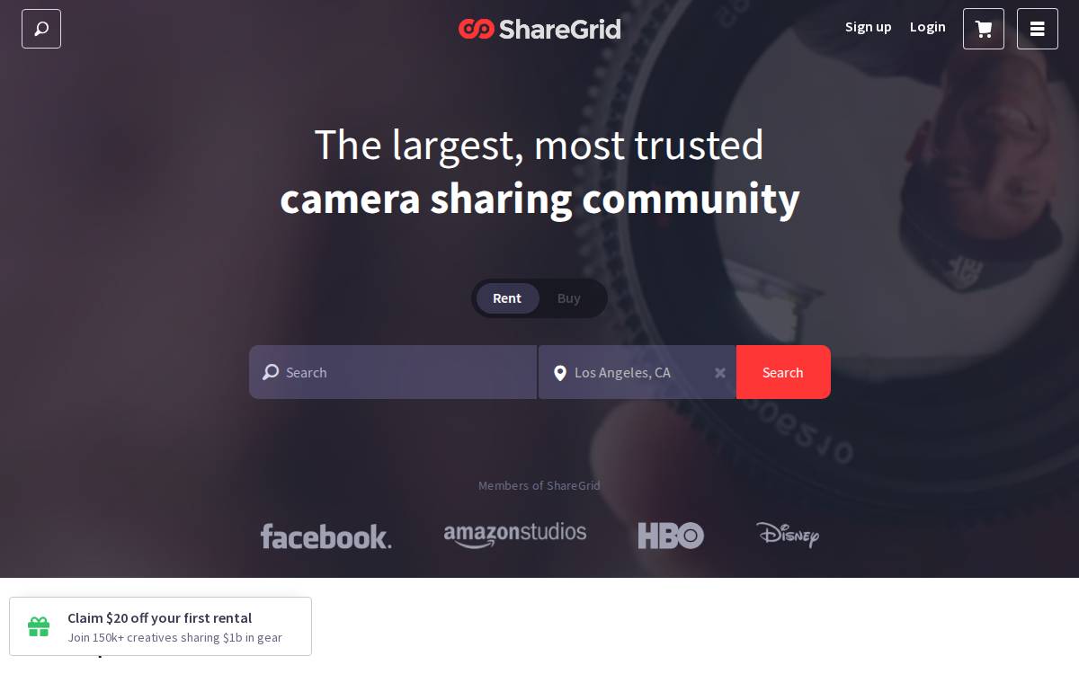 Sharegrid website preview