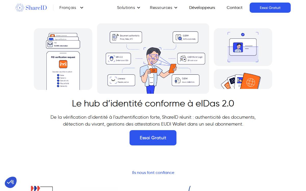 Shareid website preview