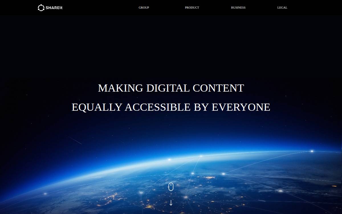 SHAREit website preview
