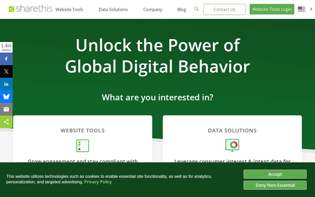 ShareThis website preview