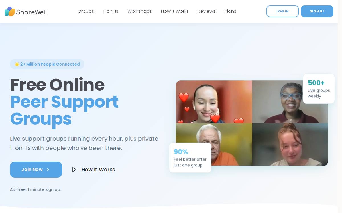 ShareWell website preview