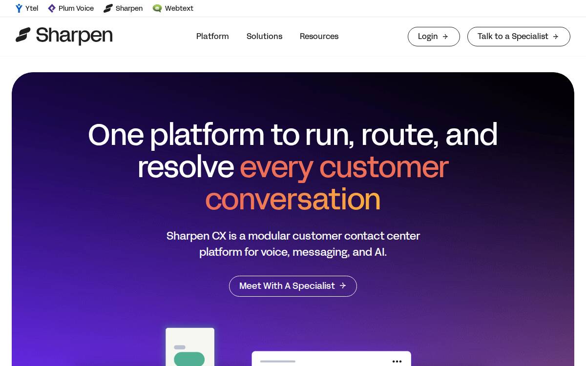 Sharpen Technologies website preview