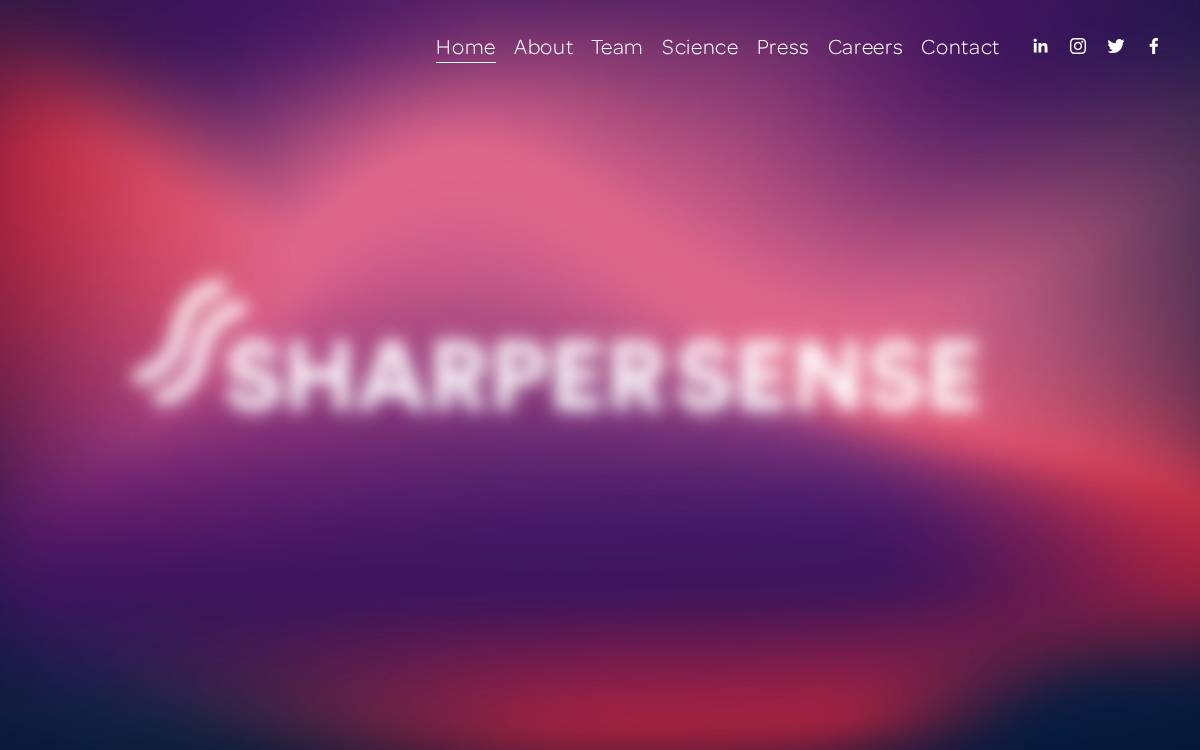 Sharper Sense website preview