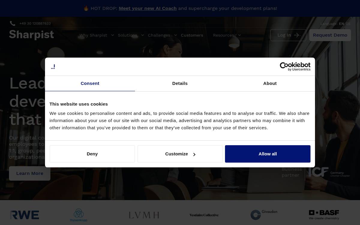 Sharpist website preview