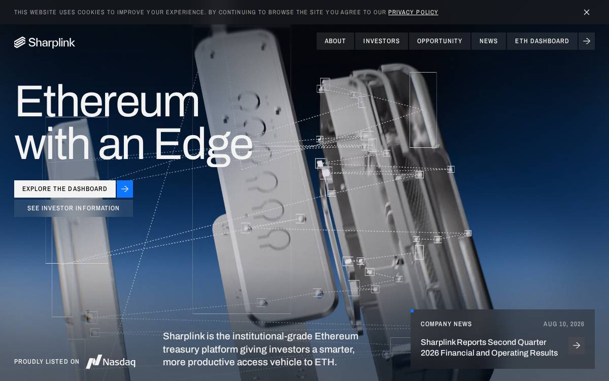 Sharplink website preview