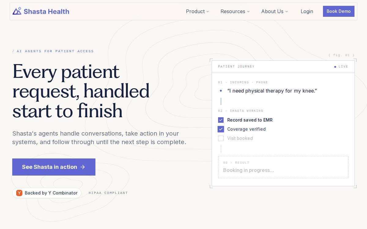 Shasta Health website preview