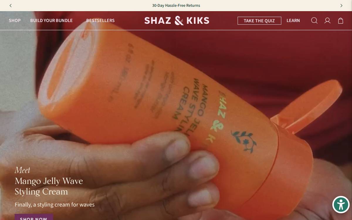 Shaz & Kiks website preview