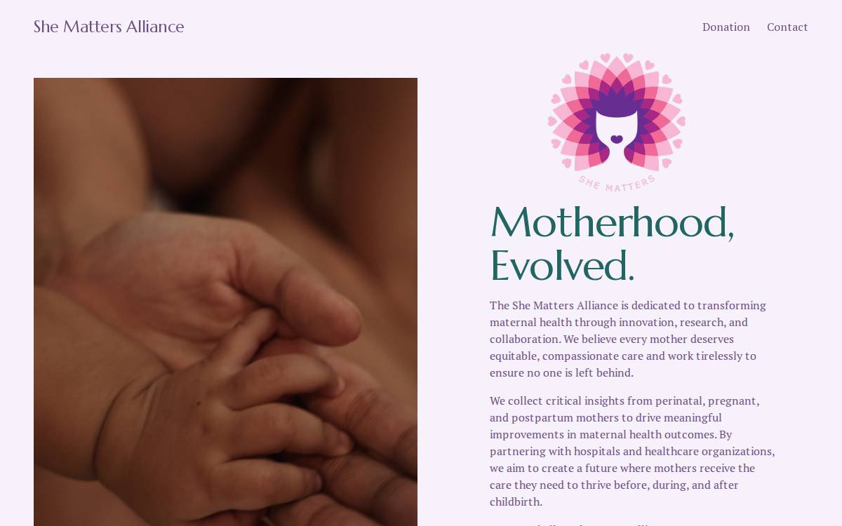 She Matters website preview
