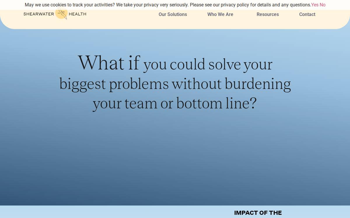 Shearwater Health website preview