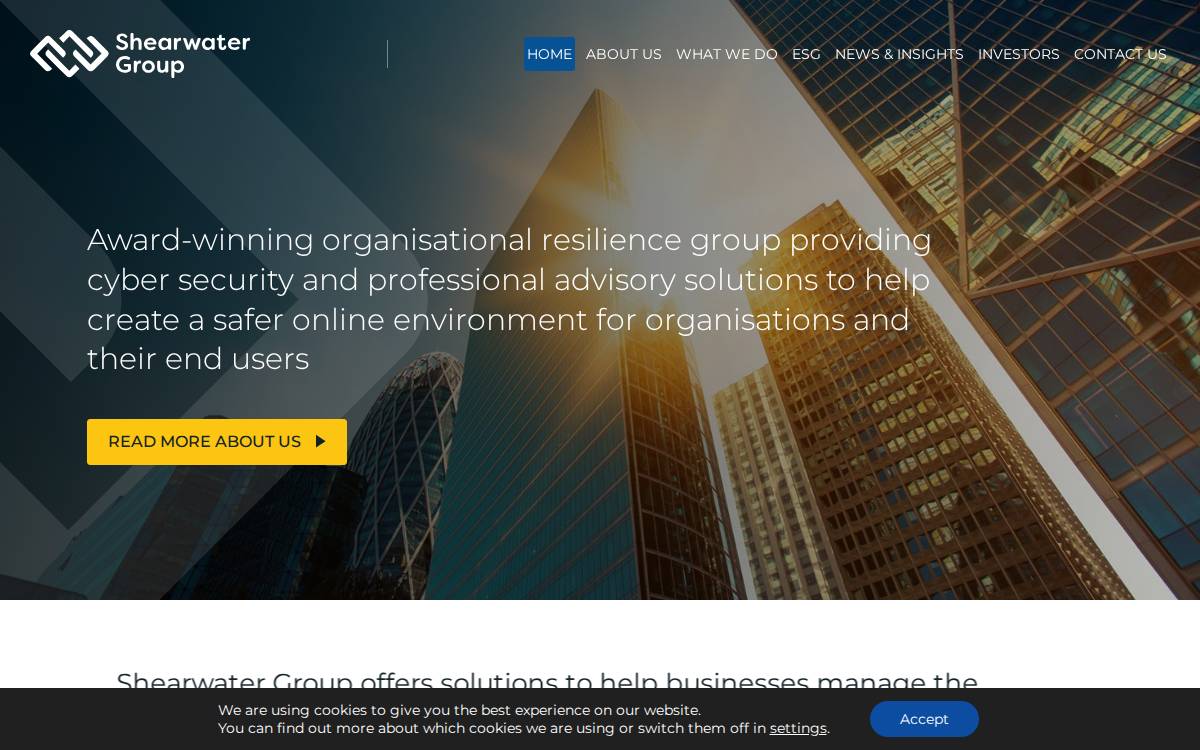 Shearwatergroup website preview