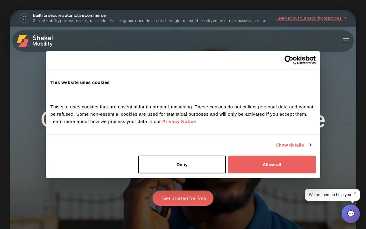 Shekel Mobility website preview