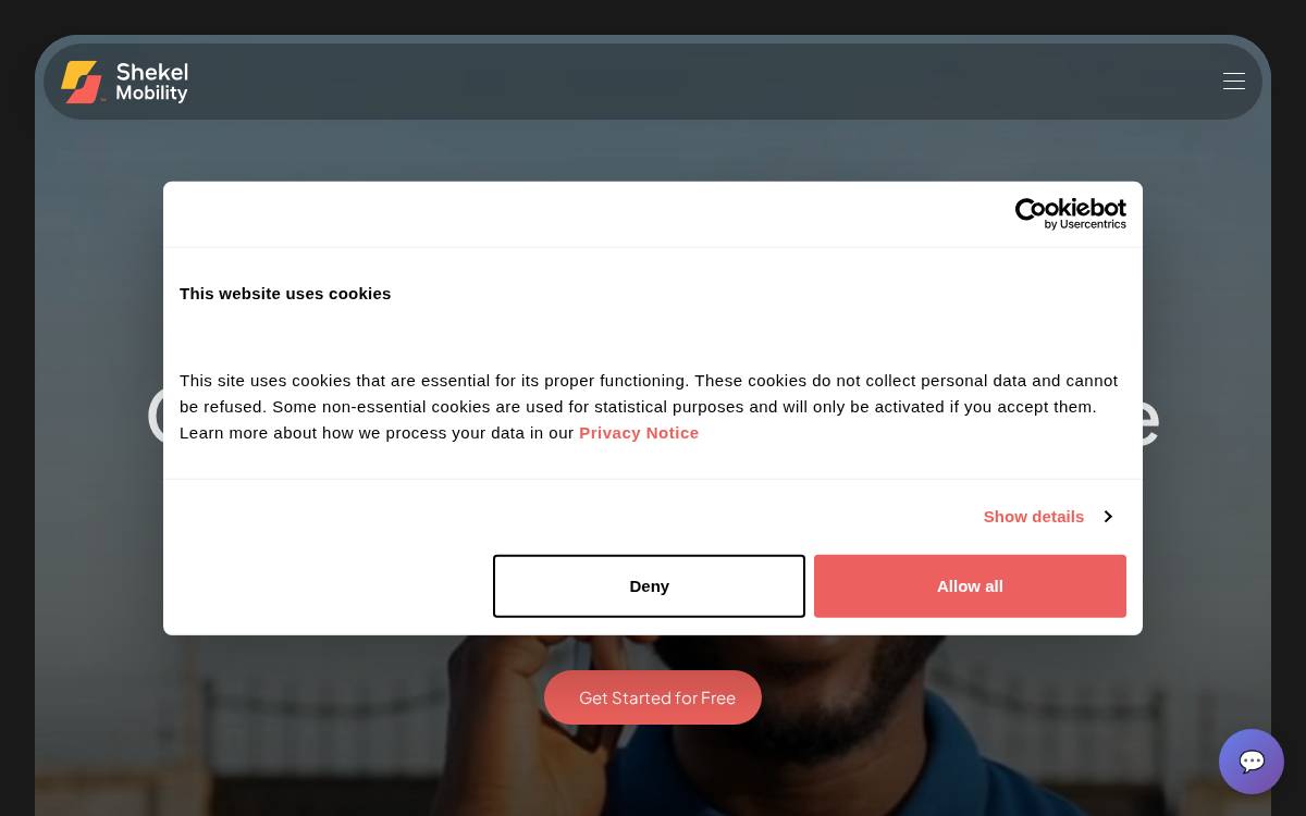 Shekel Mobility website preview