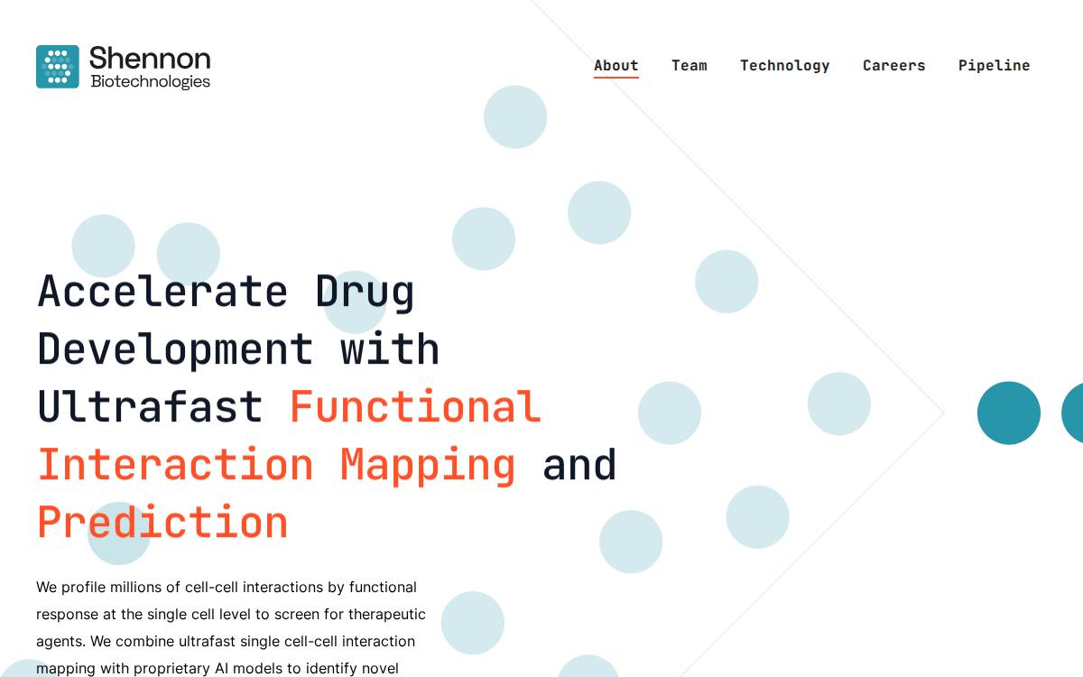 Shennon Biotechnologies website preview