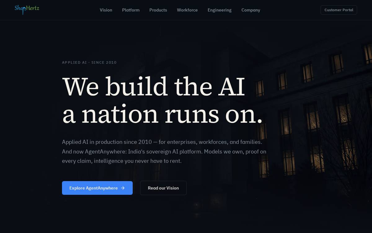 Shephertz website preview